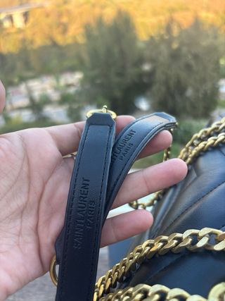 Bolso YSL Negro Piel Chevron