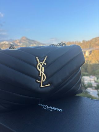 Bolso YSL Negro Piel Chevron