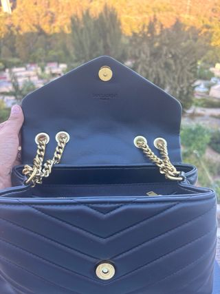Bolso YSL Negro Piel Chevron
