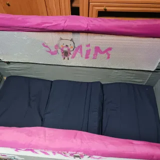 2 Cunas de viaje plegable rosa y en azul