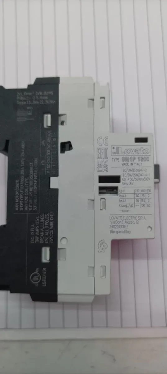 Salva motore Lovato SM1P 1800