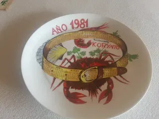 Plato Restaurante Korynto Año 1981