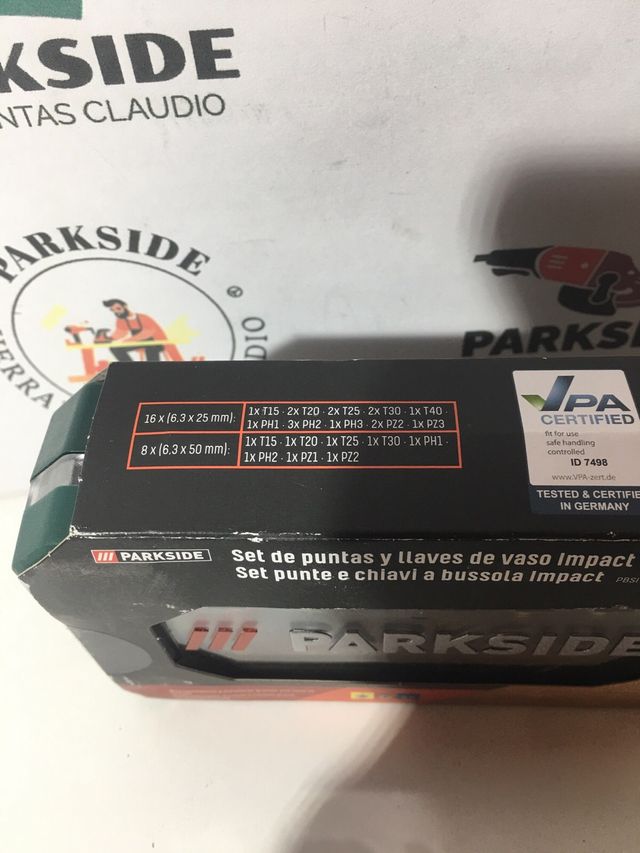 Juego de puntas y vasos de impacto Parkside