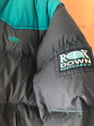 Abrigo plumífero Rox azul y turquesa
