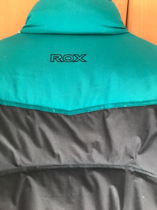 Abrigo plumífero Rox azul y turquesa