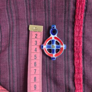 Colgante Sargadelos Cruz Celta Azul y Rojo