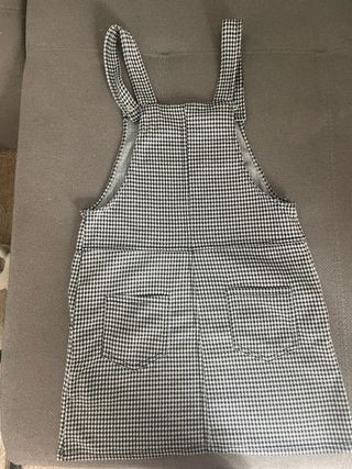 Falda Peto Cuadros Blanco y Negro Talla S