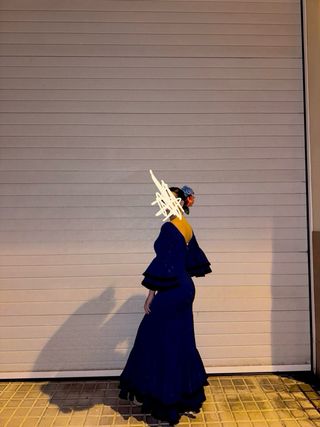 Vestido Flamenca Azul Marca Notelodigo