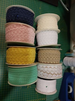 Lote puntillas encaje varios diseños