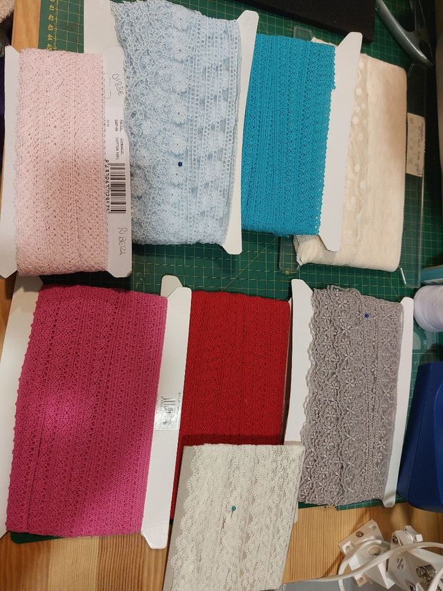 Lote puntillas encaje varios diseños