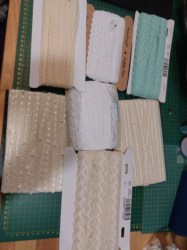 Lote puntillas encaje varios diseños