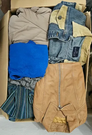 Lote Ropa Mujer Chaqueta Vaquera y Cuero