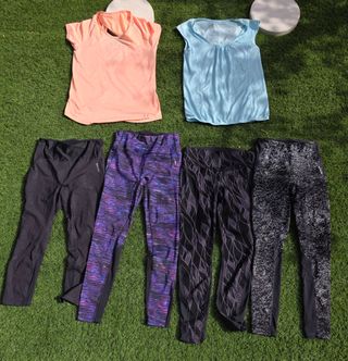 Lote deportivo mallas y camisetas talla M 