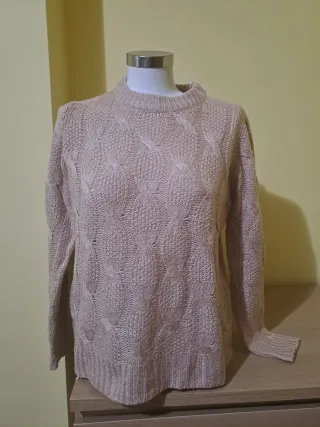 Jersey beige trenzado