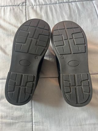 Zapatos Escolares Niño Negro Velcro
