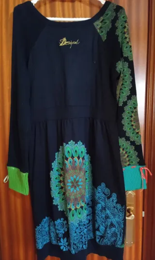 Vestido Desigual Azul y Verde