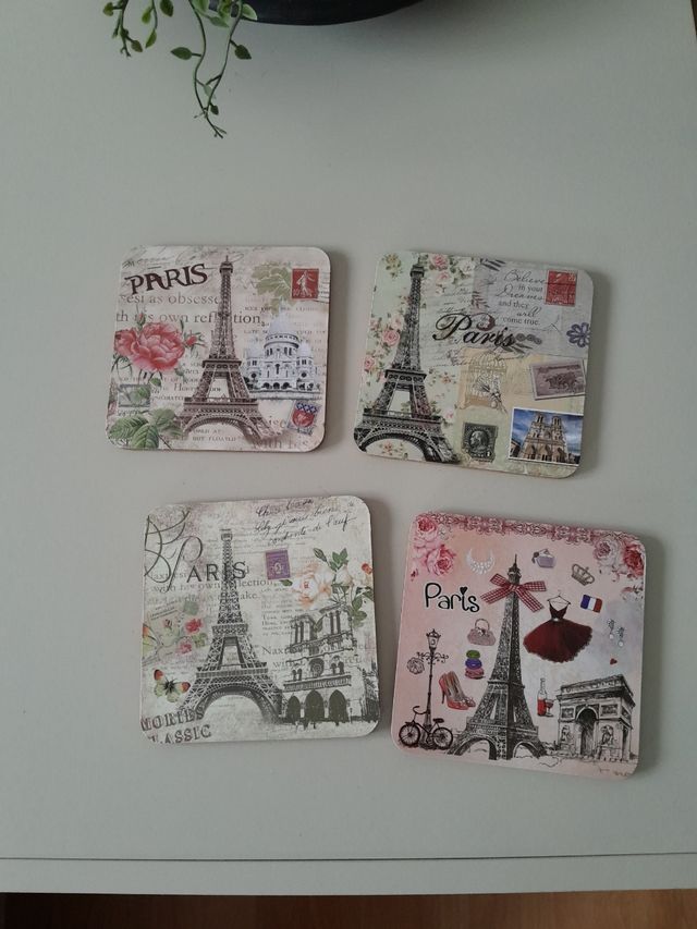 Set de 4 Posavasos Paris