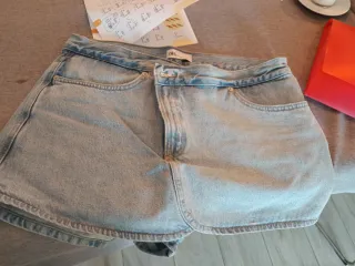 Falda pantalón vaquera Zara