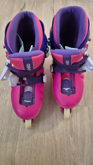 Patines Oxelo Play 3 Niña Rosa Talla 4