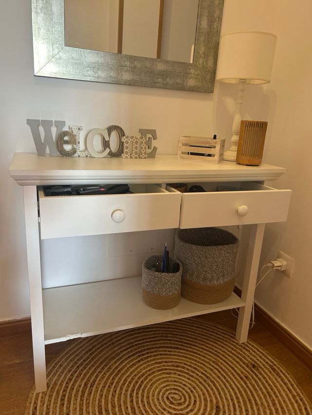 Recibidor entrada blanco 75cm alto