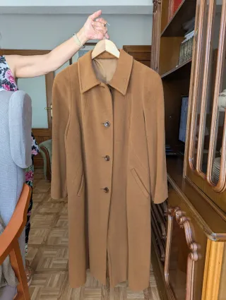 Abrigo vintage lana angora y cachemira