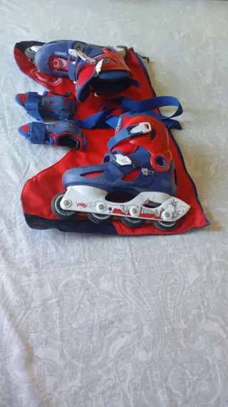Patines Oxelo Niños Talla 34-36 + Protecciones