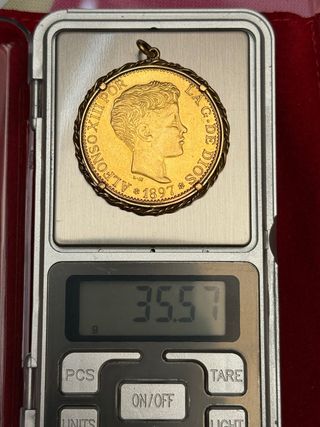 Moneda 100 Pesetas Alfonso XIII 1897 Oro