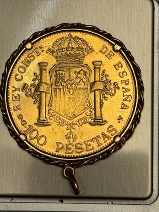 Moneda 100 Pesetas Alfonso XIII 1897 Oro