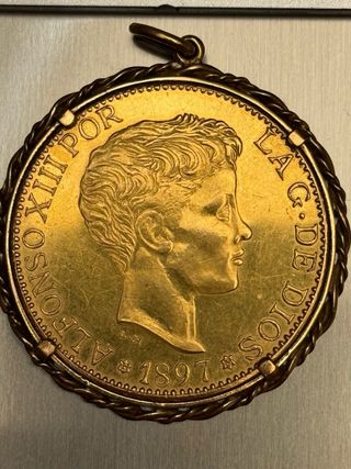 Moneda 100 Pesetas Alfonso XIII 1897 Oro