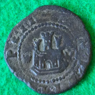 Felipe II Coruña venera 2 maravedís 