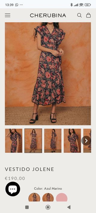 Vestido Cherubina T M Estampado Floral