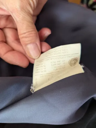 Abrigo Burberry Lana virgen Vintage azul oscuro
