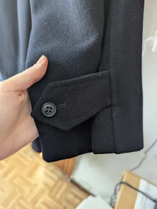 Abrigo Burberry Lana virgen Vintage azul oscuro