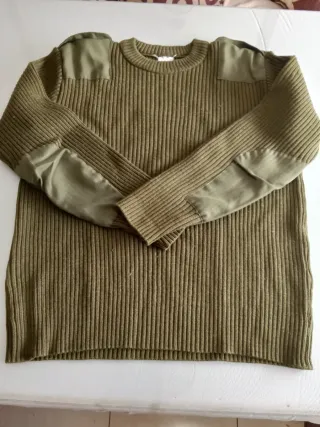 Suéter de caza verde militar talla 58