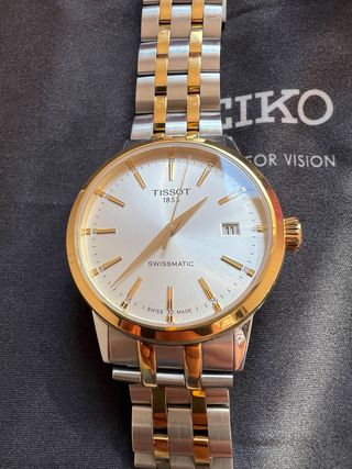 Tissot Swissmatic Reloj Hombre Oro y Plata