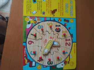 Reloj Puzzle Madera Educativo