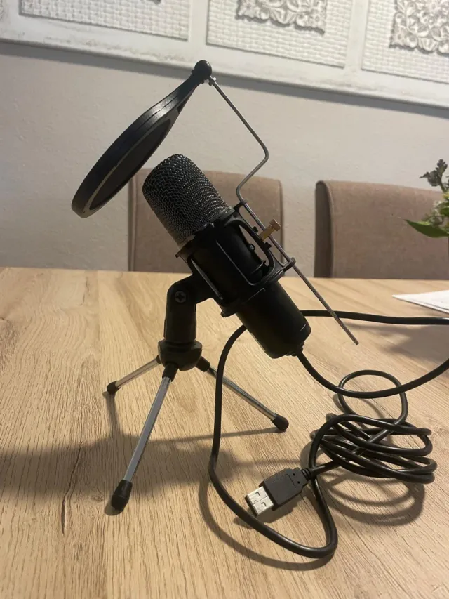 Micrófono USB Condensador con Trípode