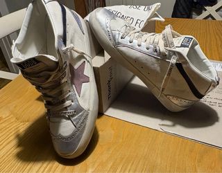 Golden Goose Sneakers Donna Argento/Bianco