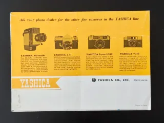 Brochure sulle fotocamere reflex a doppio obiettivo Yashica