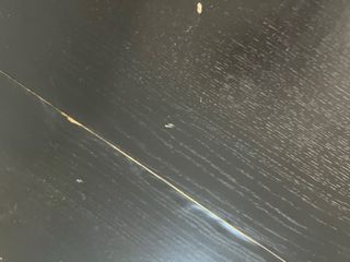 Mesa negra madera + 4 sillas