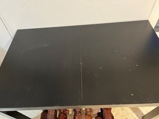 Mesa negra madera + 4 sillas