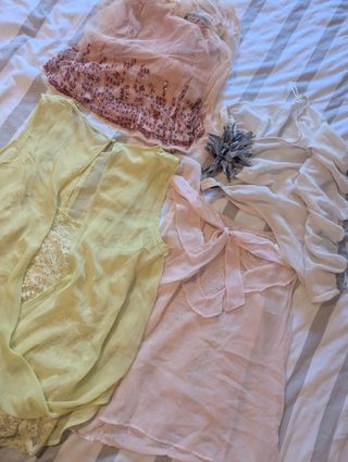 Lote ocho blusas juveniles con detalles