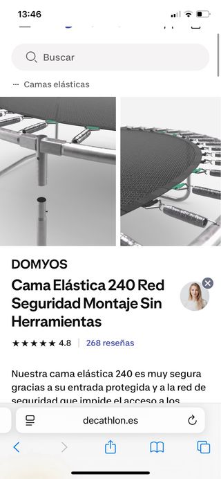 Cama elastica Decathlon