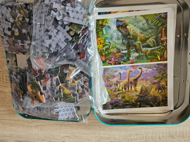 Maletín 4 puzzles dinosaurios
