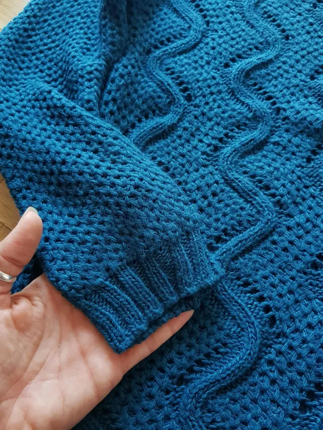 Jersey de punto turquesa