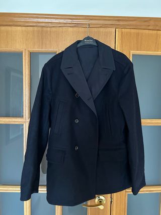 Chaquetón cruzado azul marino reversible