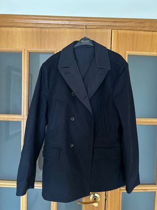 Chaquetón cruzado azul marino reversible