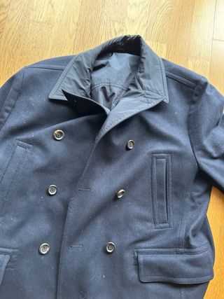 Chaquetón cruzado azul marino reversible