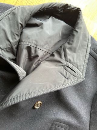 Chaquetón cruzado azul marino reversible