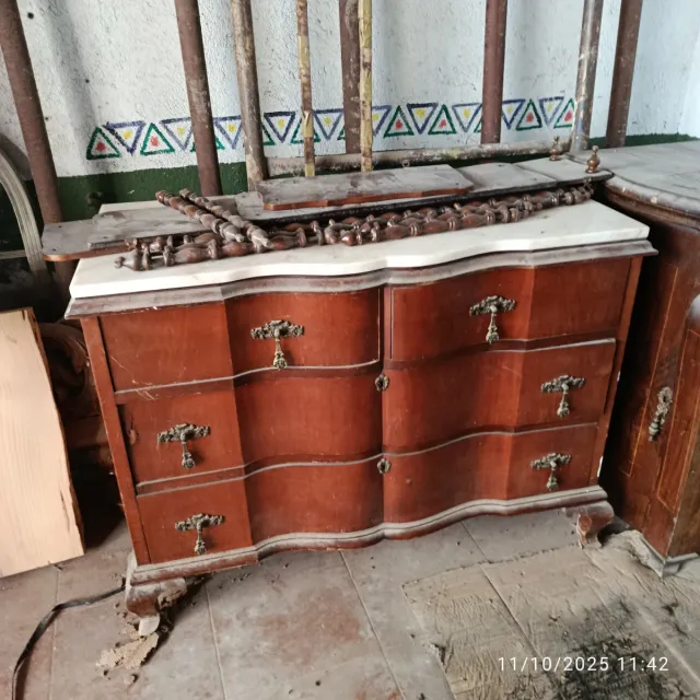 Sinfonier antiguo madera y mármol